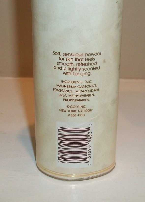 Lot of 2 COTY LONGING PERFUMED BODY POWDER 3.7oz New