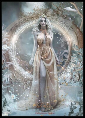 Winter Lady - DIY Chart Counted Cross Stitch Patterns Needlework DMC Color  