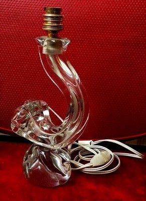 Beau Pied de lampe Contemporain Cristal signé DAUM