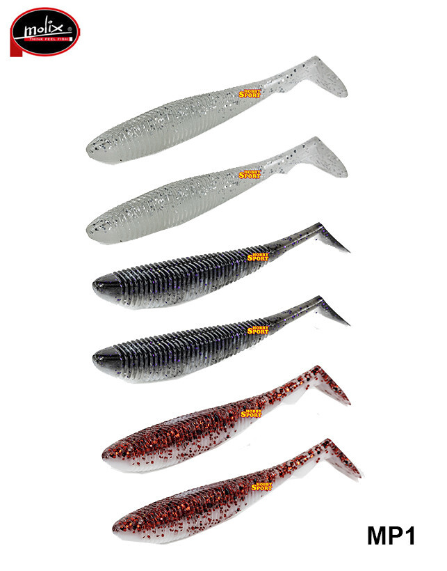 MOLIX RA SHAD FAT 3'' COLOR  MP1 MIXED PACK SPINNING SPIGOLA BLACK BASS