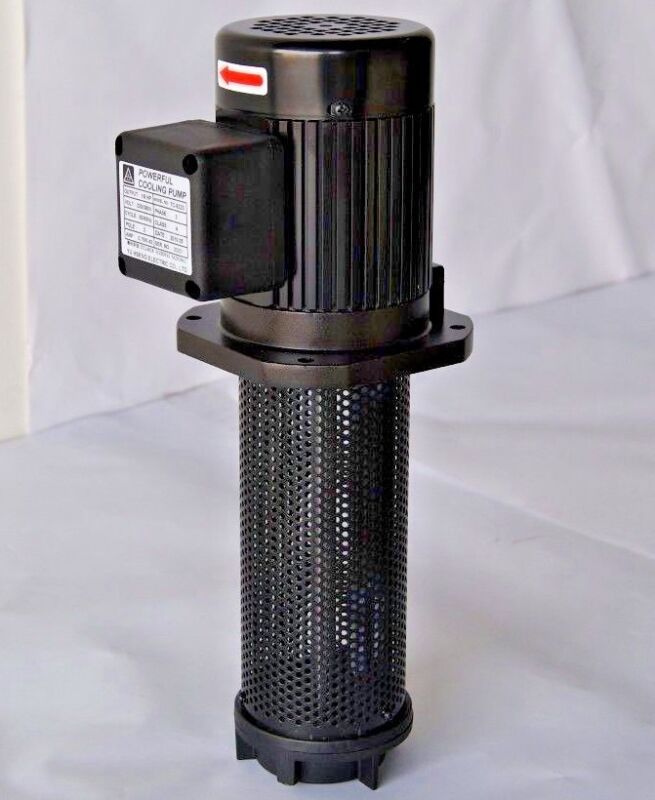 1/8HP Machine Coolant Pump 220mm 8.7", 1 Phase 120/240V, PT(BSPT)1/2", Lathe CNC