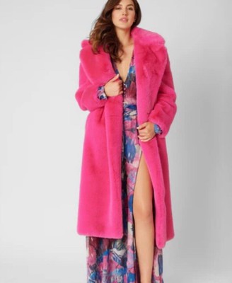ADRIENE LANDAU RUBY FAUX FUR COAT - ADRIENE LANDAU.  NWT. $695