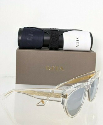Pre-owned Dita Brand Authentic  Sunglasses Braindancer Dts525-58-03 Transparent Frame In Gray