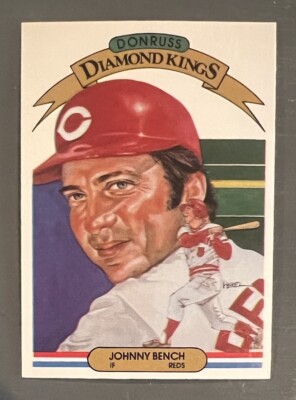 Johnny Bench 1982 Donruss #22 Diamond Kings MLB Baseball Insert Card Reds HOF