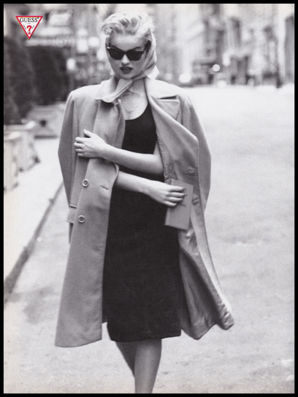 Eva Herzigova 3-page clipping 1992 print ad for GUESS - Georges Marciano