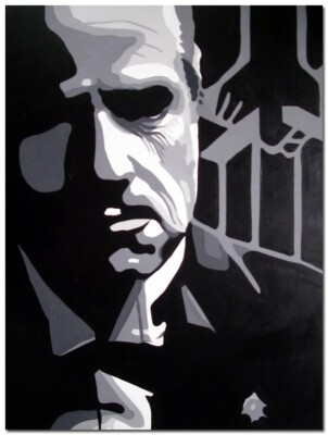 『The Godfather』P8 油彩画 人物画 アート The Godfather』P8 油彩画 人物画 アート