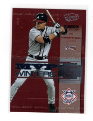 2004 Leaf MVP Winners Second Edition Chipper Jones #MW-18 Insert
