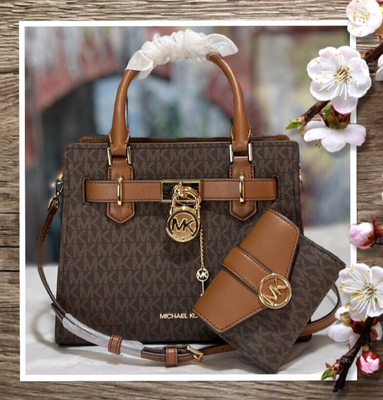 Michael kors top hamilton bag brown