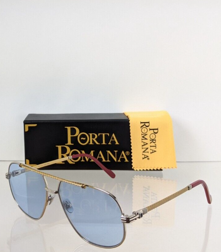 Pre-owned Porta Romana Authentic  Sunglasses Mod. 1233 Col. 600 Vintage Frame In Blue