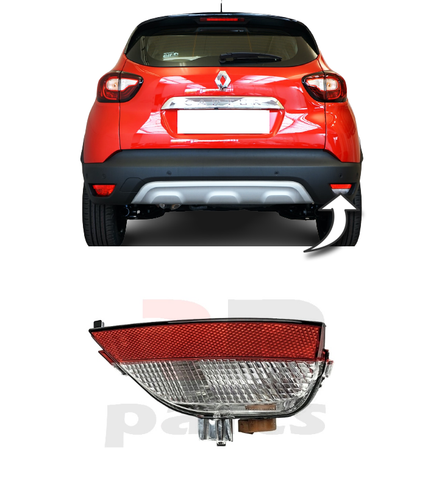 FOR RENAULT CAPTUR 13-20 NEW REAR BUMPER FOGLIGHT LAMP RED/WHITE RIGHT LHD