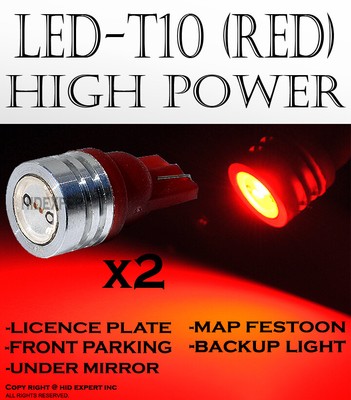 4pc T10 Red High Power LED Fit Glove Box Lightbulb Plug & Play Install Bulb P649