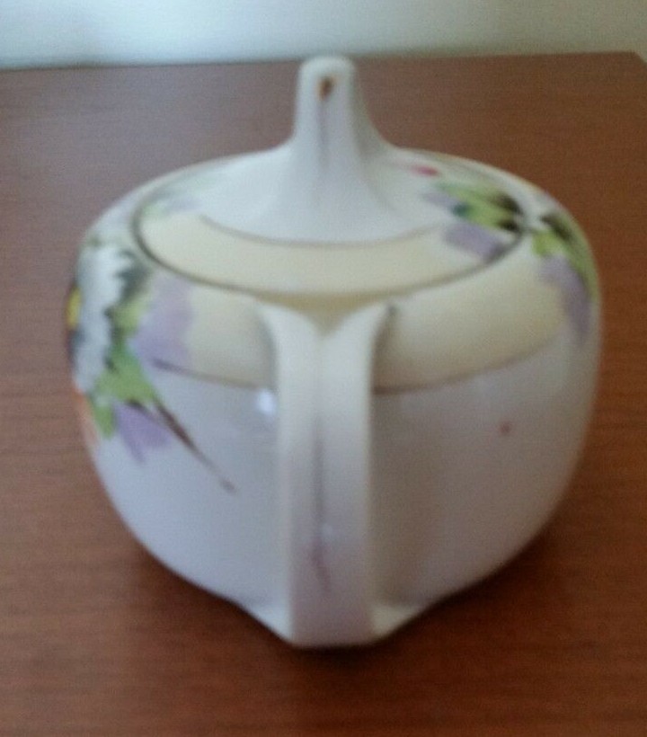 Vintage Hand Painted Floral Sugar Bowl -Noritake M Japan