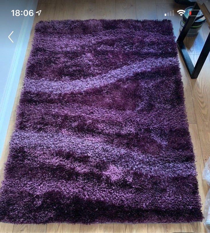 Purple Dunelm Rug in Carlton, Nottinghamshire Gumtree