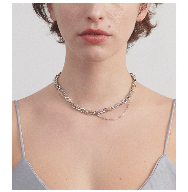 アクセサリー JUSTINE CLENQUET LAUREN NECKLACE Justine Clenquet: Silver Lauren Necklace | SSENSE