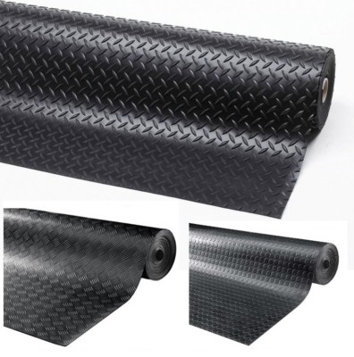 Gummimatte Gummiläufer Antirutschmatte Bodenbelag 100cm Breite 3mm Noppen Riffel