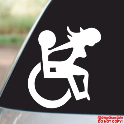 WHEELCHAIR SEX Vinyl Decal Sticker Car Window Bumper HANDICAP SYMBOL LOGO JDM
