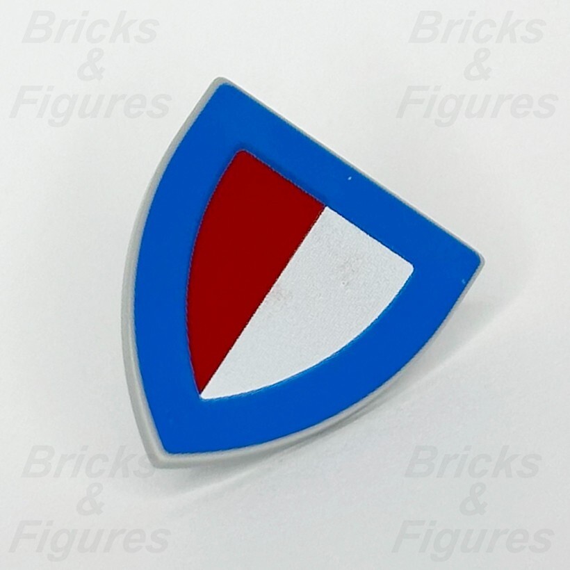 LEGO® Castle 1 x Shield Blue w/ Red & White Halves Minifigure Weapon Part 10305