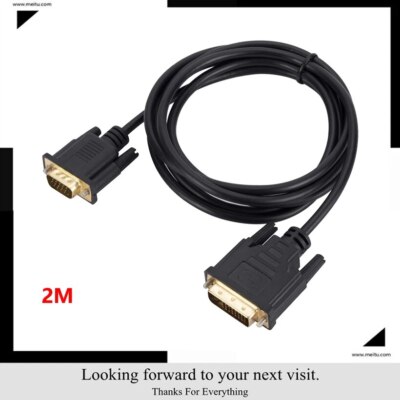 Dual Link DVI-I (24+1pin) Male to VGA Male Cable Video Monitor Adapter 1/2/3M