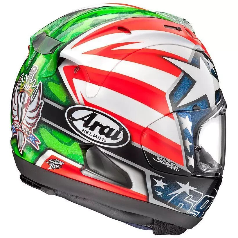 Arai Corsair-X Nicky 7 Flag USA Hayden Motorcycle Helmet NO