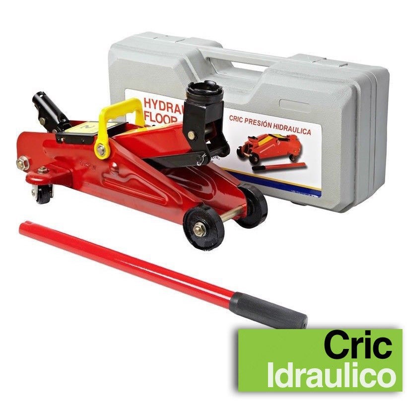 Crick Cric Idraulico Auto Sollevatore Martinetto Carrello Meccanico 2 Tonnellate