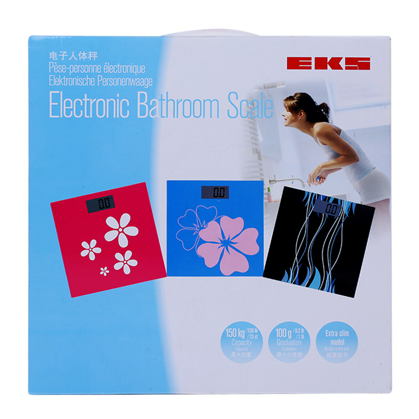 Bilancia Elettronica Digitale EKS 7416 Pesapersone Vetro Fantasia hsb