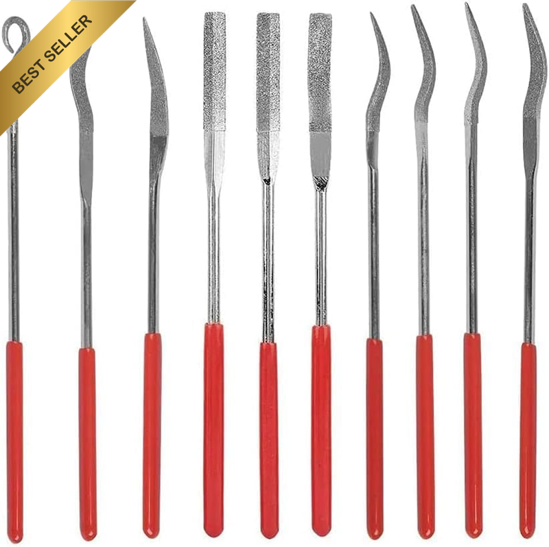 10Pcs Mini Diamond Needle File Set Jewelers Hand Files Tool Kit for Metal Cerami