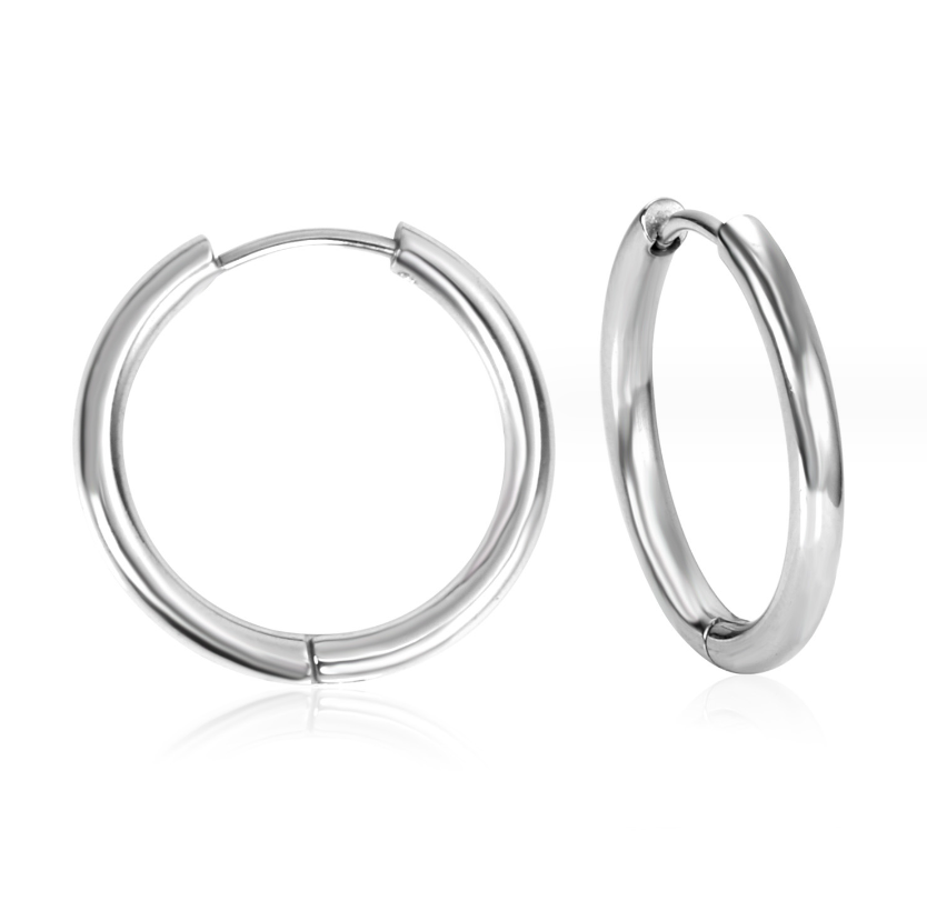 Men Women Stainless Steel Small Huggie Earrings Cartilage Lip Piercing Nose Hoop