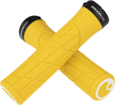 GA2 Grips - Ergon GA2 Grips - Yellow Mellow, Lock-On - Grip