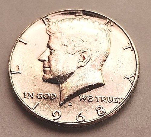 Very Nice 1968 D Kennedy Half Dollar 40% Vintage Silver