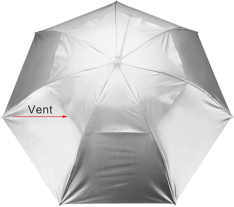 36'' Diameter Elastic Fishing Gardening Folding Umbrella Hat Headwear