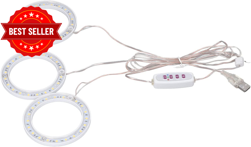 LED Grow Light with Timer Dimming USB Full Spectrum for Plants