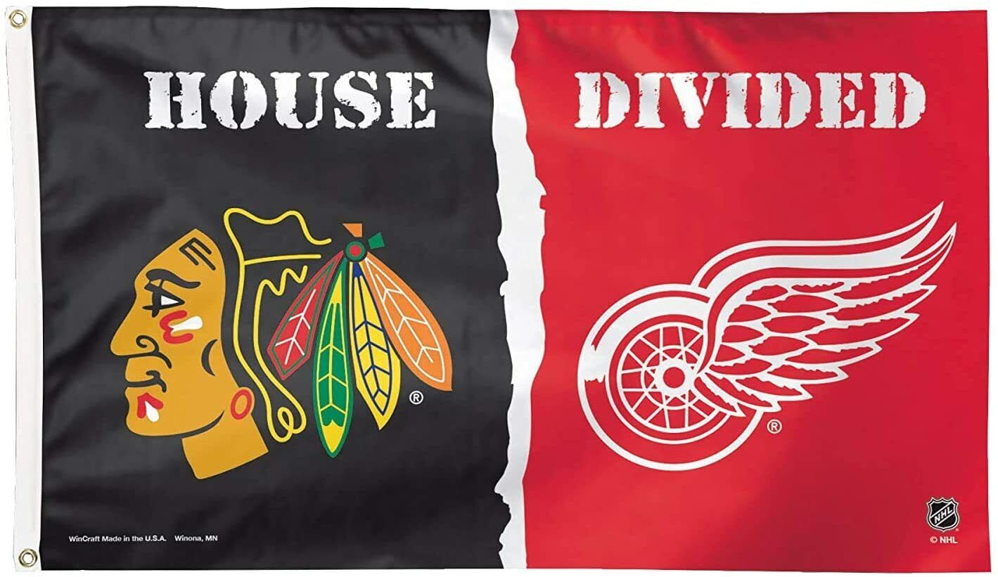 Chicago Blackhawks & Detroit Red Wings 0.9mX5 'WinCraft Haus Divided Rivalry