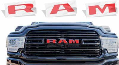 RAM Grille Emblem Overlay Decal Sticker - Fits 2019-2024 Ram 2500 3500