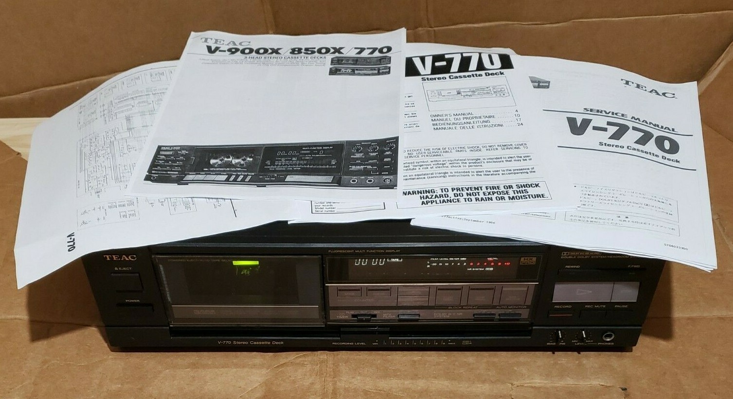 TEAC V-770 3ヘッドカセットデッキ RARE! Teac V-770 3-Head Hi-End Cassette Deck Japan As