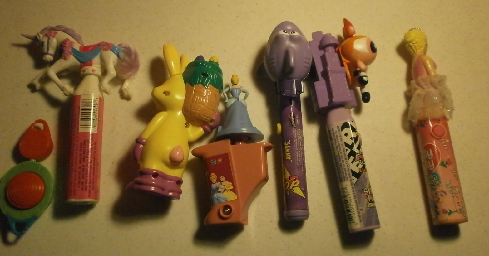 Spin Pops-6-4 Work-Cinderella-Power Puff-Etc.