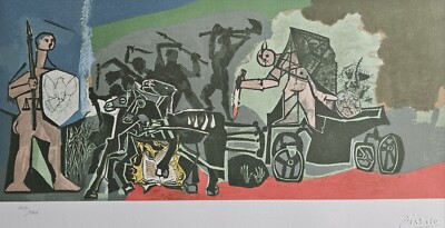 PABLO PICASSO ''La paix rouge'' HAND NUMBERED 724/1500 LIM ED.signed LITHOGRAPH 