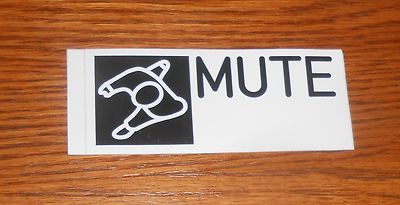 Mute Sticker Rectangle Promo 4x1.5