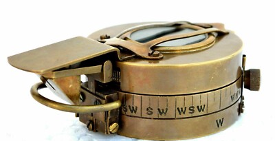 PRISMATIC CALIBRATED BRASS 3-INCH ANTIQUE ENGINEERING MINER SURVEYOR COMPASS