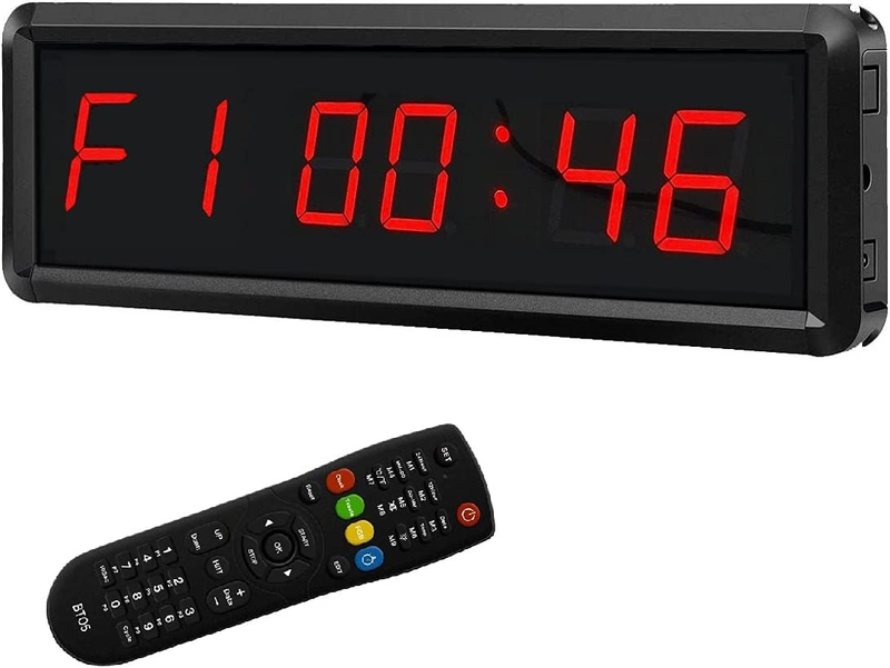LED Digital Countdown Wall Clock Fitness Timer Stopwatch  (1.5Inch Digital High)