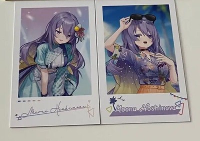 Hololive ID SUPER EXPO 2024 Limited Moona Hoshinova Fauna Instax Style Card Set