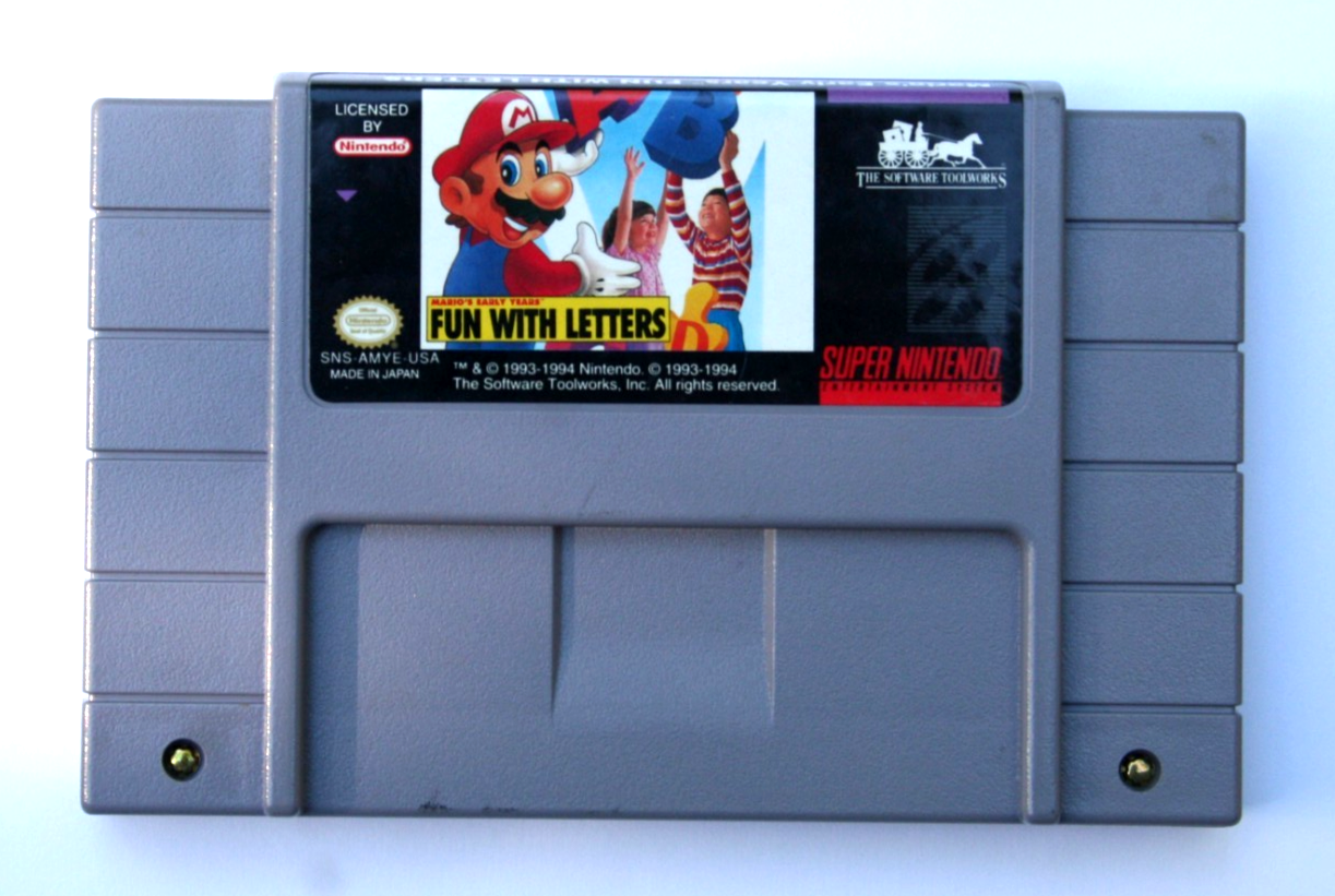 スーパーファミコン - Mario&#39;s Early Years FUN WITH LETTERS MARIO'S Early Years Fun With Letters IBM PC Game Complete