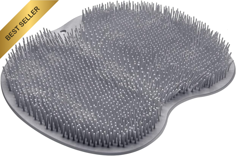 Shower Foot Scrubber Mat Back Washer Back Exfoliating Bath Wash Pad Wall Mounted