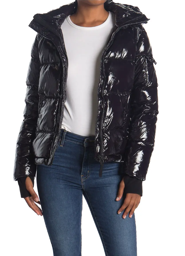 NEW S13 Lacquer Down Puffer Jacket in Black Size S #C3089 | eBay