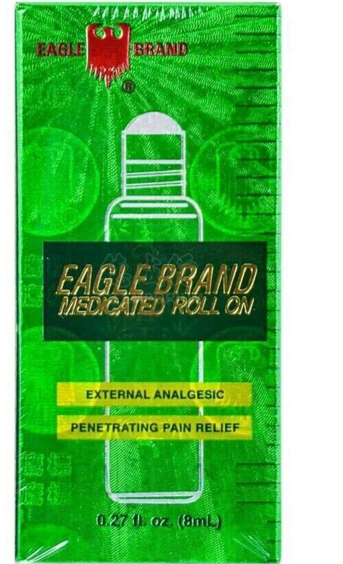 Eagle Brand Medicated Oil External Analgesic Roll On 8 ml(Pack of 12)~Exp 1/2029