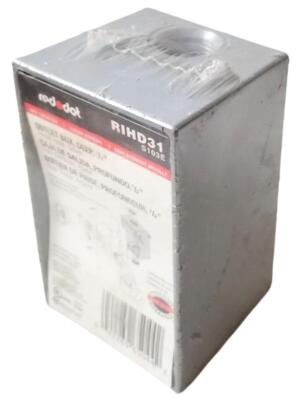 Red Dot RIHD31 Outlet Box Deep 1/2'' 3 Hole Silver