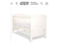 Mamas and Papas Haworth Ivory Cotbed, Cot Top Changer & Mattress Only Used Once