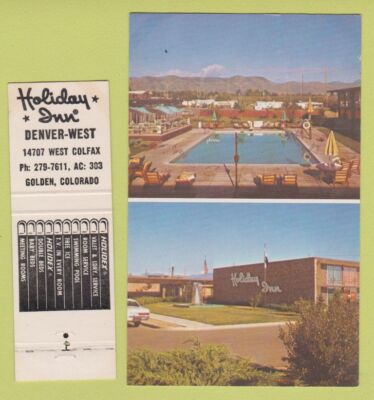 Matchbook Postcard Combo - Holiday Inn Denver West Colorado Colfax