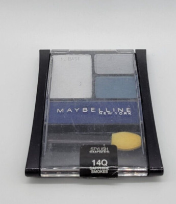 MAYBELLINE NEW YORK SYLISH SMOKES EYESHADOW QUAD 14Q SAPHIRE SMOKES