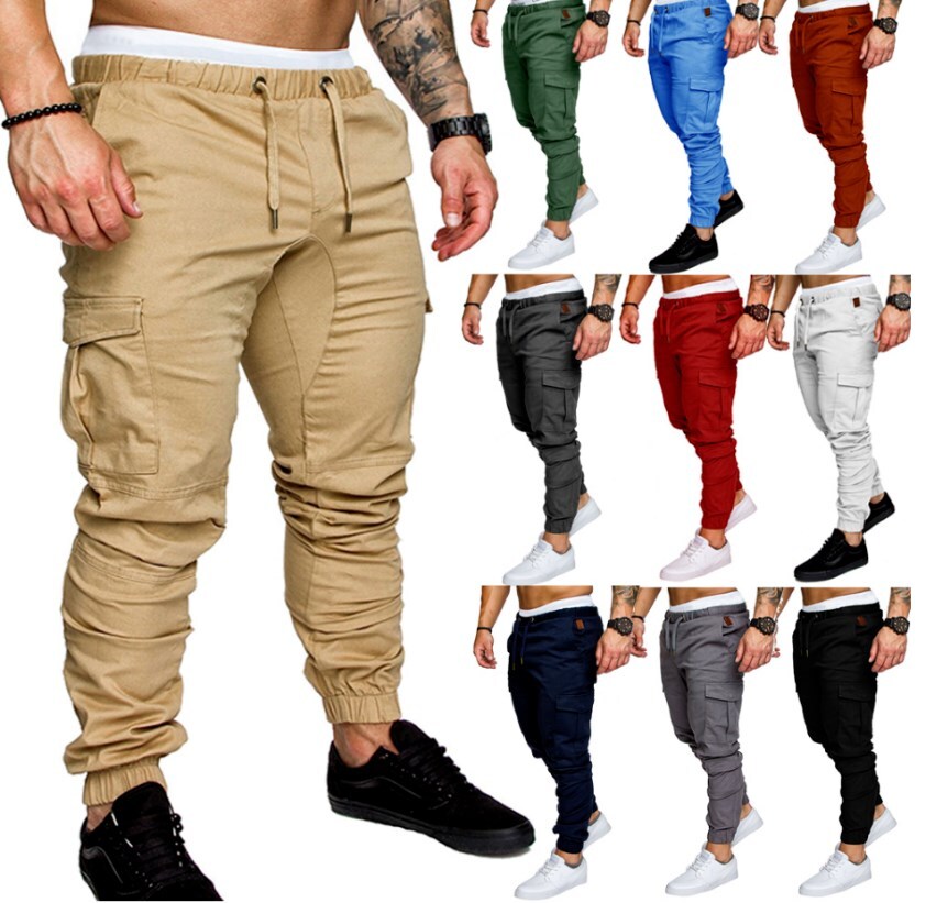 Sweatpants Cargo Combat Loose Active Sports Trousers