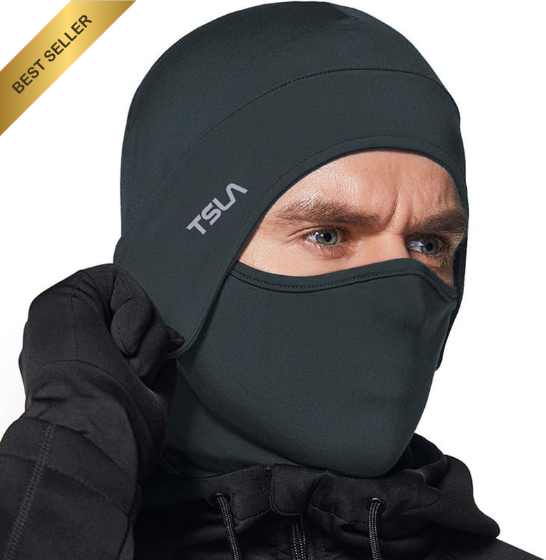 Men and Women Thermal Fleece Lined Skull Cap, Winter Ski Cycling Cap under Helme
